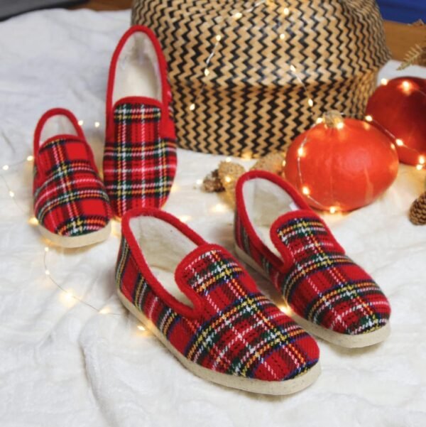 Charentaise Homme Carreaux Rouge 4