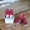 Charentaise Homme Carreaux Rouge 5